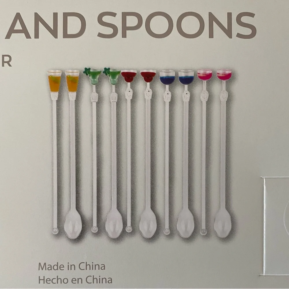 Crofton Swirly Sticks and Spoons - Multicolor (Yellow, Green, Red, Blue, Pink)